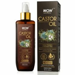 WOW Skin Science 100% PURE CASTOR OIL - COLD PRESSED - FOR STRONGER HAIR, SKIN & NAILS