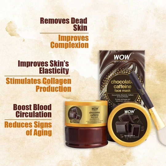 WOW Skin Science Chocolate Caffeine Face Mask - 200 Ml