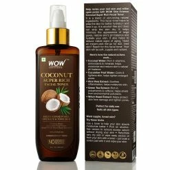 WOW Skin Science Coconut Super Rich Facial Toner For Hydrating & Toning Skin - For All Skin Types - No Parabens, Sulphate & Silicones