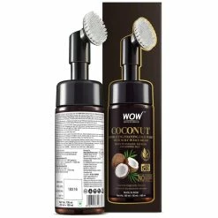 Wow Skin Science Coconut Hydrating Foaming Face Wash With Built-In Face Brush - With Coconut Water - For Cleansing, Soothing Skin - No Parabens, Sulphate, Silicones & Color - 100 Ml + 50 Ml = 150 Ml