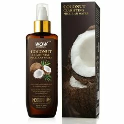 WOW Skin Science Coconut Clarifying Micellar Water For Complete Cleansing & Makeup Removal - For All Skin Types - No Parabens, Silicones & Mineral Oil