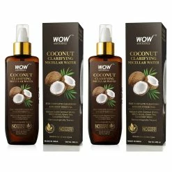 WOW Skin Science Coconut Clarifying Micellar Water For Complete Cleansing & Makeup Removal - For All Skin Types - No Parabens, Silicones & Mineral Oil
