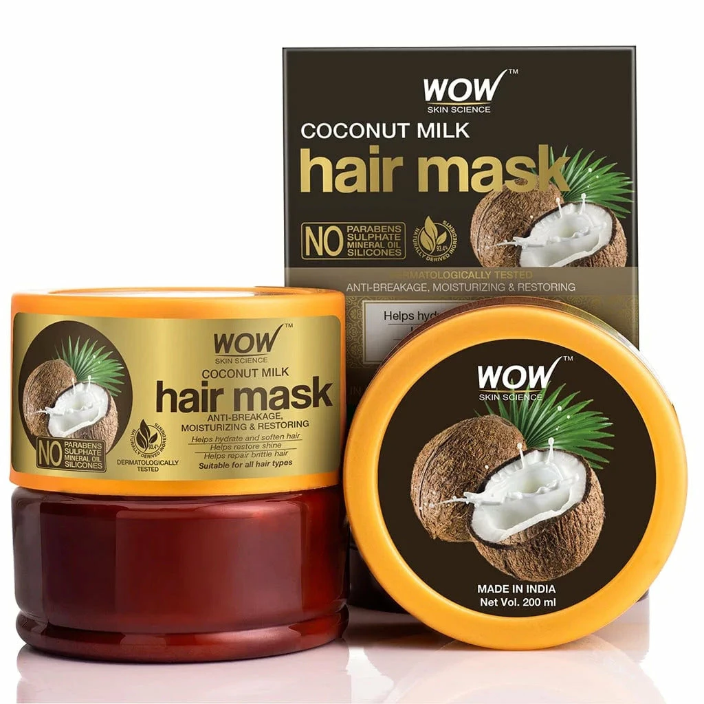WOW Skin Science Coconut Milk Hair Mask For Dry, Frizzy And Damaged Hair - 200 Ml