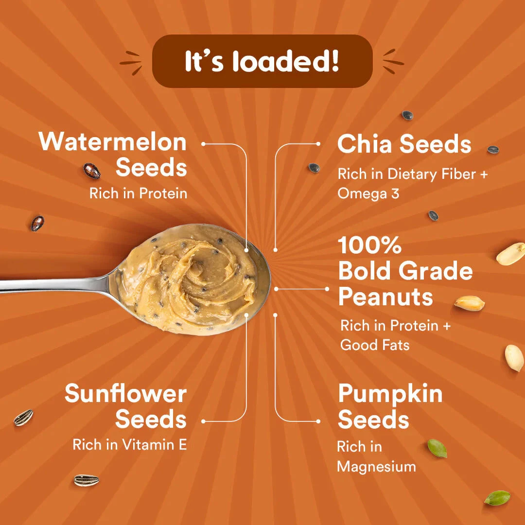 WOW Skin Science Crunchy Unsweetened Peanut Butter - 500 GM