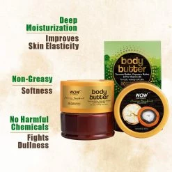 WOW Skin Science Amazon Rainforest Collection Body Butter With Tucuma And Cupuacu Butter - No Paraben, Mineral Oil, Silicones And Color - 200 Ml