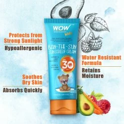 WOW Skin Science Mother & Child Kids Ban-The-Sun Sunscreen Cream Spf 30 Pa++ - No Parabens, Silicones, Oxide Color, Mineral Oil And Benzophenone - 100 Ml