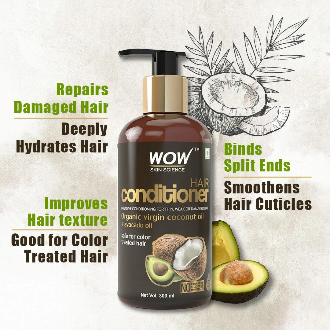 WOW Skin Science Coconut & Avocado Oil Hair Conditioner - 300 Ml