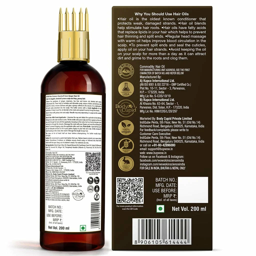 WOW Skin Science Ginger Hair Oil