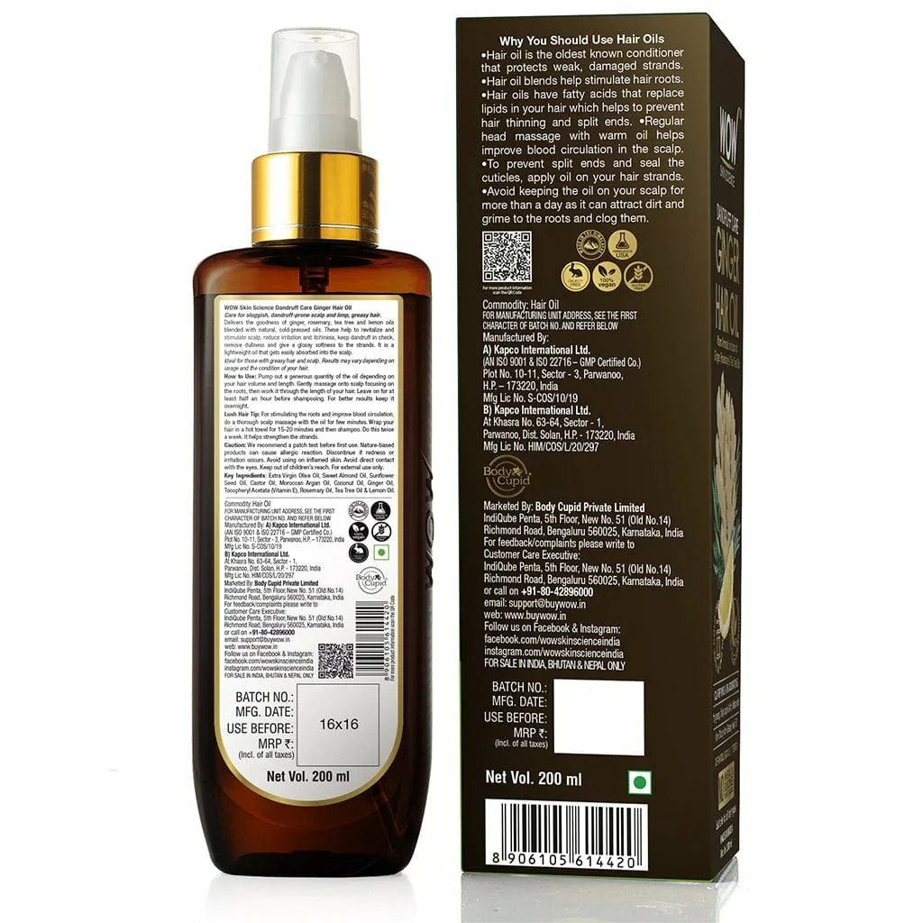 WOW Skin Science Ginger Hair Oil
