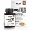 WOW Life Science Korean Ginseng Root Extract Capsules - 400 MG - 60 Vegetarian Caps