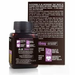 WOW Life Science Nutrition Glutathione Capsules With Milk Thistle Extract 500 Mg - 30 Vegetarian Caps