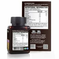 WOW Life Science Nutrition Glutathione Capsules With Milk Thistle Extract 500 Mg - 30 Vegetarian Caps