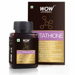 WOW Life Science Nutrition Glutathione Capsules With Milk Thistle Extract 500 Mg - 30 Vegetarian Caps