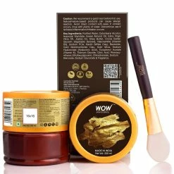 WOW Skin Science Gold Clay Face Mask For Hydrating Skin & Restoring Radiance - No Parabens, Sulphate, Mineral Oil & Color - 200 Ml