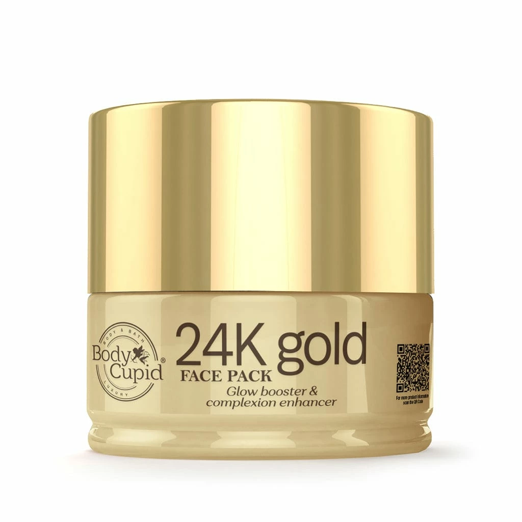 24K Gold Face Pack - With Gold Mica Powder And Mulberry & Liquorice Extract - Glow Booster & Complexion Enhancer By Body Cupid - 100 Ml