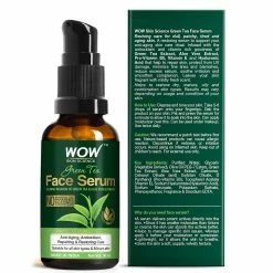 WOW Skin Science Green Tea Face Serum - With Green Tea & Aloe Vera Extracts - For Repairing & Restoring Skin - 30mL