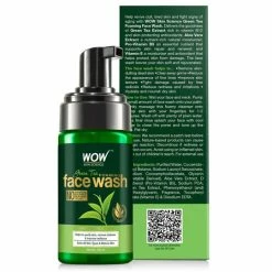 Wow Skin Science Green Tea Foaming Face Wash - With Green Tea & Aloe Vera Extract - For Purifying Skin, Improving Radiance - No Parabens, Sulphate, Silicones & Color - 100 Ml
