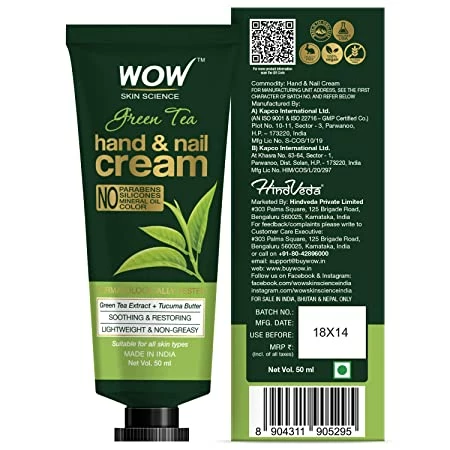WOW Skin Science Green Tea Hand & Nail Cream