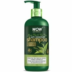 WOW Skin Science Green Tea & Tea Tree Anti Dandruff Shampoo For Dandruff, Hair Fall & Itchy Scalp
