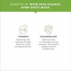 WOW Skin Science Hemp Natural Cupra Fiber Face Lifting Sheet Mask - Prevents UV Damage And Repairs Skin Barrier