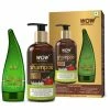 WOW Skin Science Combos Apple Cider Vinegar Shampoo - 300 Ml With 99% Pure Aloe Vera Gel - 130 Ml - Net Vol 430 Ml