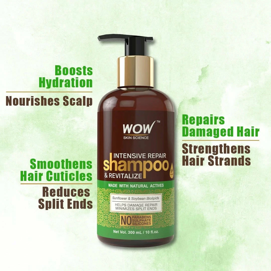WOW Skin Science Hair Intensive Repair Shampoo & Revitalize - 300 ML
