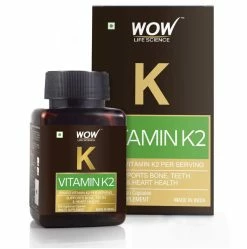 WOW Life Science Vitamin K2 Capsules - Vegetarian 55MCG - 60 Capsules
