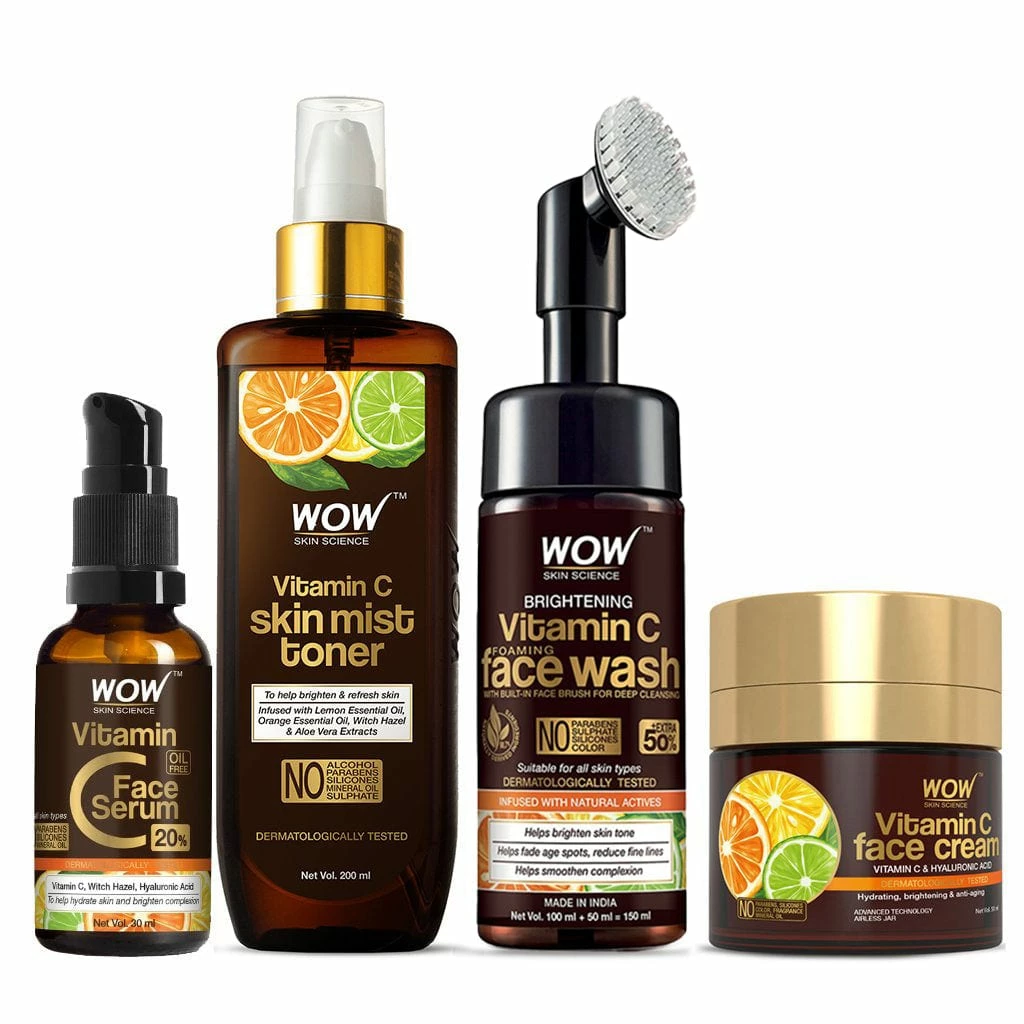 WOW Skin Science Ingredients Vitamin C Face Ultimate Kit For Skin Brightening
