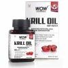 WOW Life Science Krill Oil Capsules - Enriched With EPA, DHA & Astaxanthin - 500mg Krill Oil - 30 Softgel Capsules