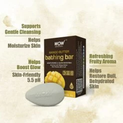 WOW Skin Science Mango Butter Bathing Bar - With Mango Butter - Pack Of 3