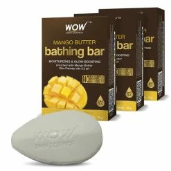 WOW Skin Science Mango Butter Bathing Bar - With Mango Butter - Pack Of 3