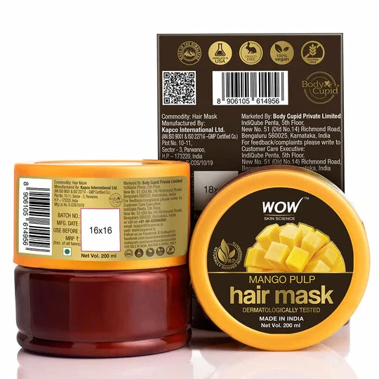 WOW Skin Science Mango Hair Mask For Healthy Hair - 200mL