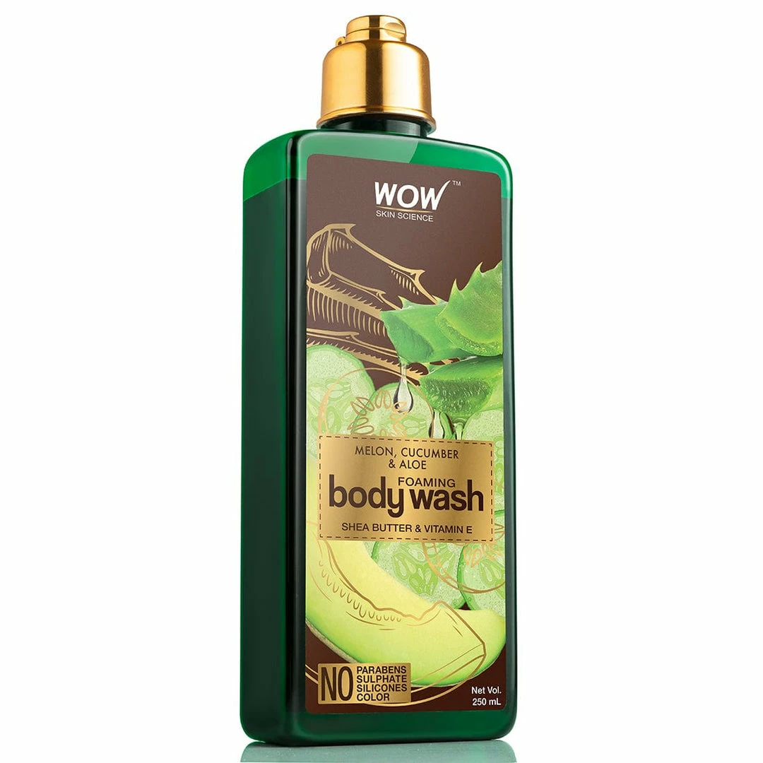 WOW Skin Science Melon, Cucumber & Aloe Foaming Body Wash Bath & Body