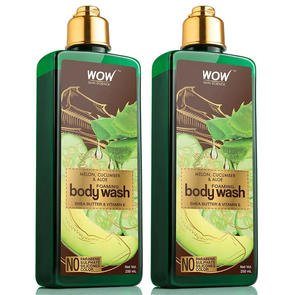 WOW Skin Science Melon, Cucumber & Aloe Foaming Body Wash Bath & Body