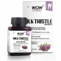 WOW Life Science Milk Thistle Capsules 600mg - 60 Vegetarian Caps