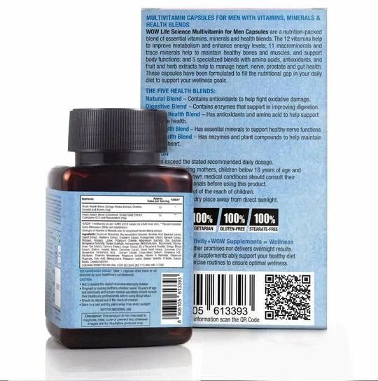 WOW Life Science Multivitamin Capsules For Men Nutrition
