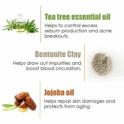 WOW Skin Science Anti-Acne Neem & Tea Tree Clay Face Mask - 200 Ml