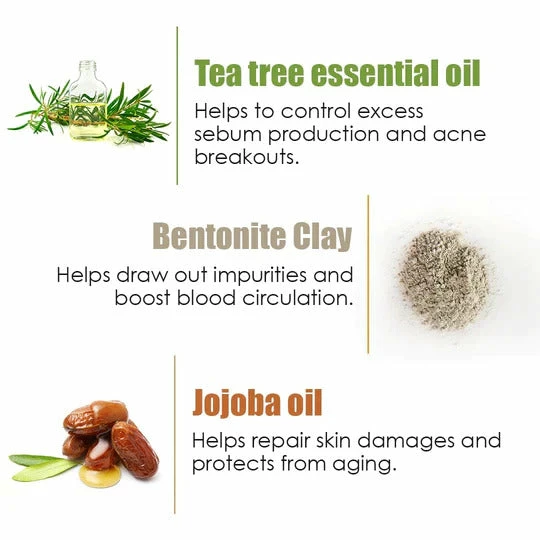 WOW Skin Science Anti-Acne Neem & Tea Tree Clay Face Mask - 200 Ml