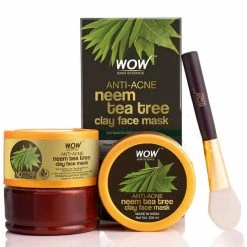 WOW Skin Science Anti-Acne Neem & Tea Tree Clay Face Mask - 200 Ml