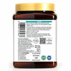 WOW Life Science Omega-3 Fish Oil 1300mg High Strength Capsules With 550mg EPA + 350mg DHA Nutrition