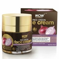 WOW Skin Science Red Onion Face Cream - Oil Free, Quick Absorbing - For All Skin Types - No Parabens, Silicones, Color, Mineral Oil & Synthetic Fragrance - 50 Ml