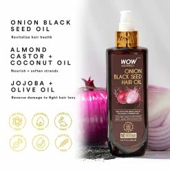 WOW Skin Science Onion Hair Oil Ultimate Hair Care Combo Kit - Shampoo, Conditioner & Hair Oil For Hair Fall Control