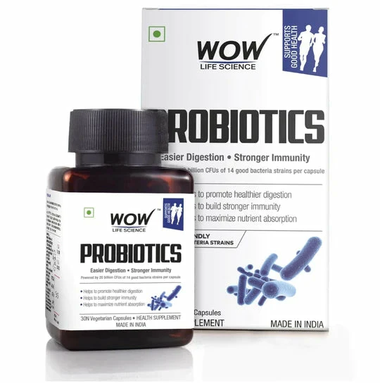 WOW Life Science Nutrition Probiotics Capsules For Easier Digestion & Stronger Immunity