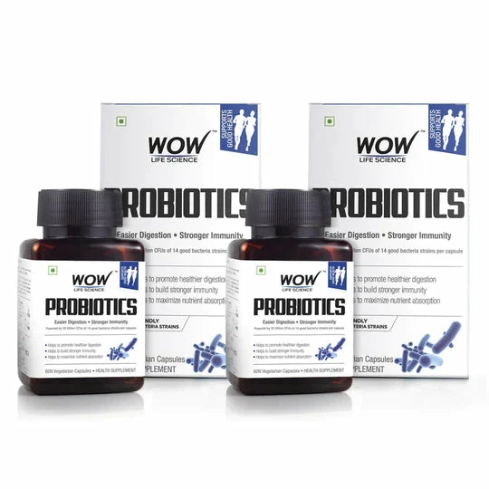 WOW Life Science Nutrition Probiotics Capsules For Easier Digestion & Stronger Immunity