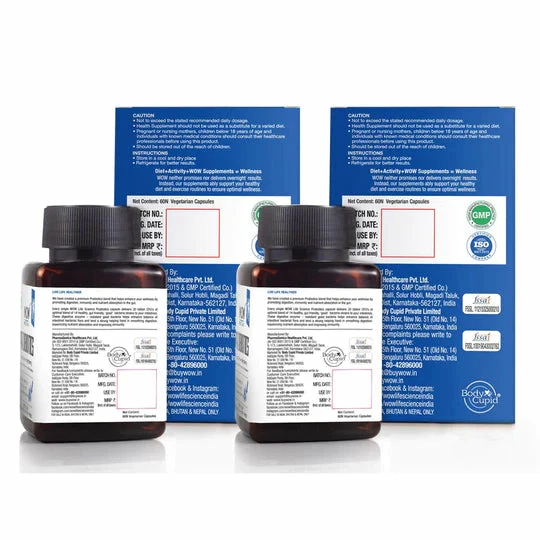 WOW Life Science Nutrition Probiotics Capsules For Easier Digestion & Stronger Immunity