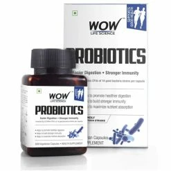 WOW Life Science Nutrition Probiotics Capsules For Easier Digestion & Stronger Immunity