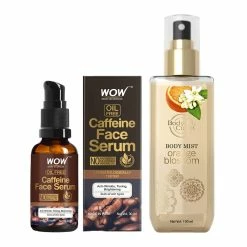 WOW Skin Science Combos Caffeine Face Serum + Orange Blossom Body Mist - Net Vol - 130ml