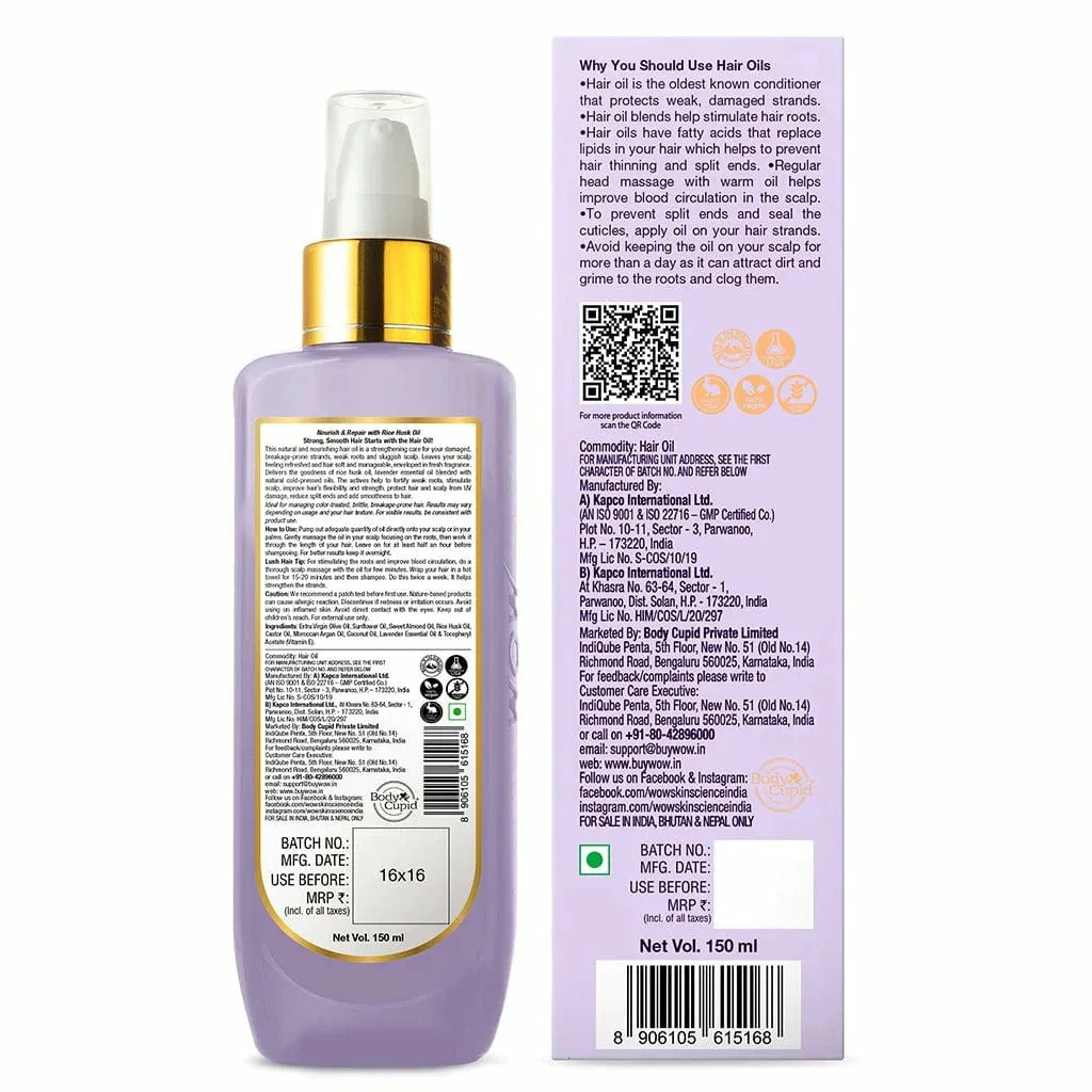 WOW Skin Science Rice Hair Oil