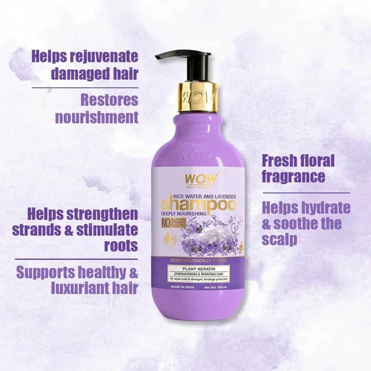 WOW Skin Science Rice Water Shampoo - 300ml Hair