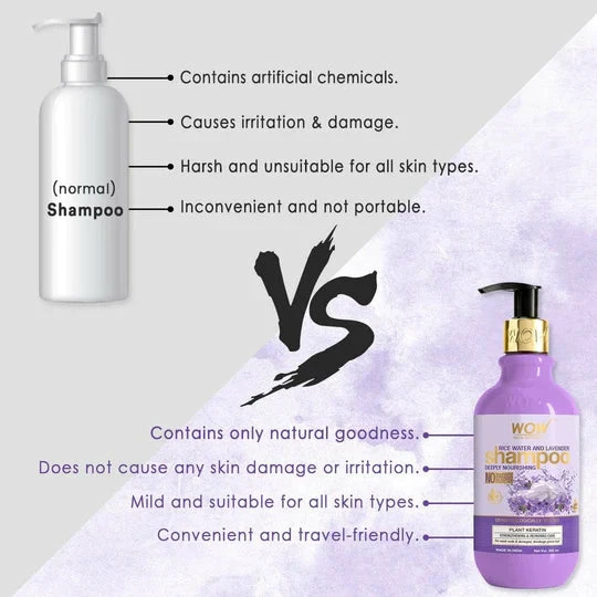 WOW Skin Science Rice Water Shampoo - 300ml Hair